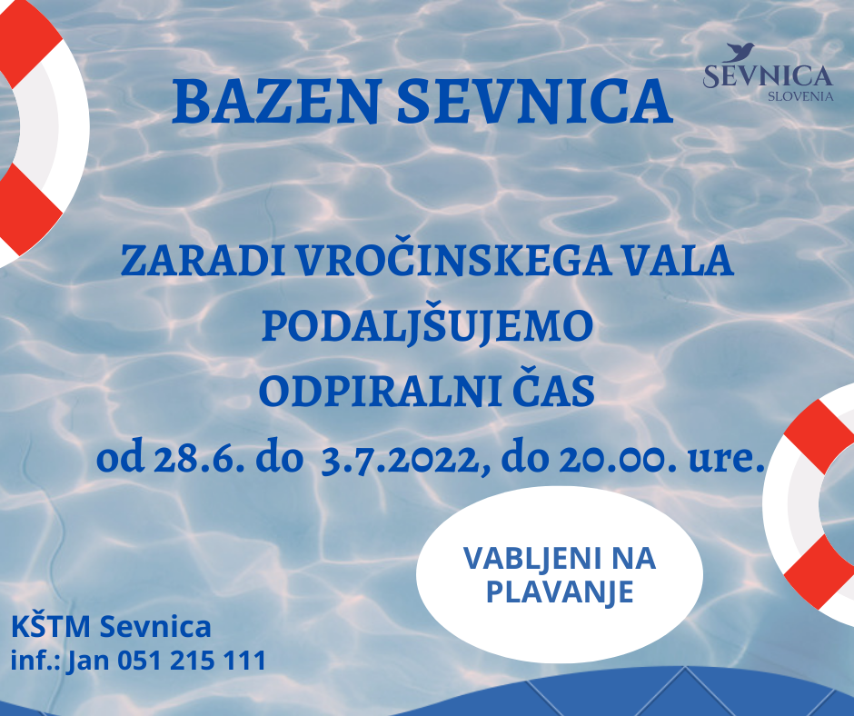 Bazen Sevnica_podaljšanje delovnega časa
