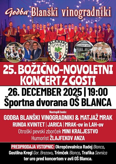 Božično-novoletni koncert Blanca 2025