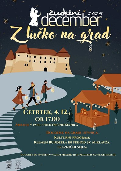 Plakat za pohod Z lučko na grad 2025