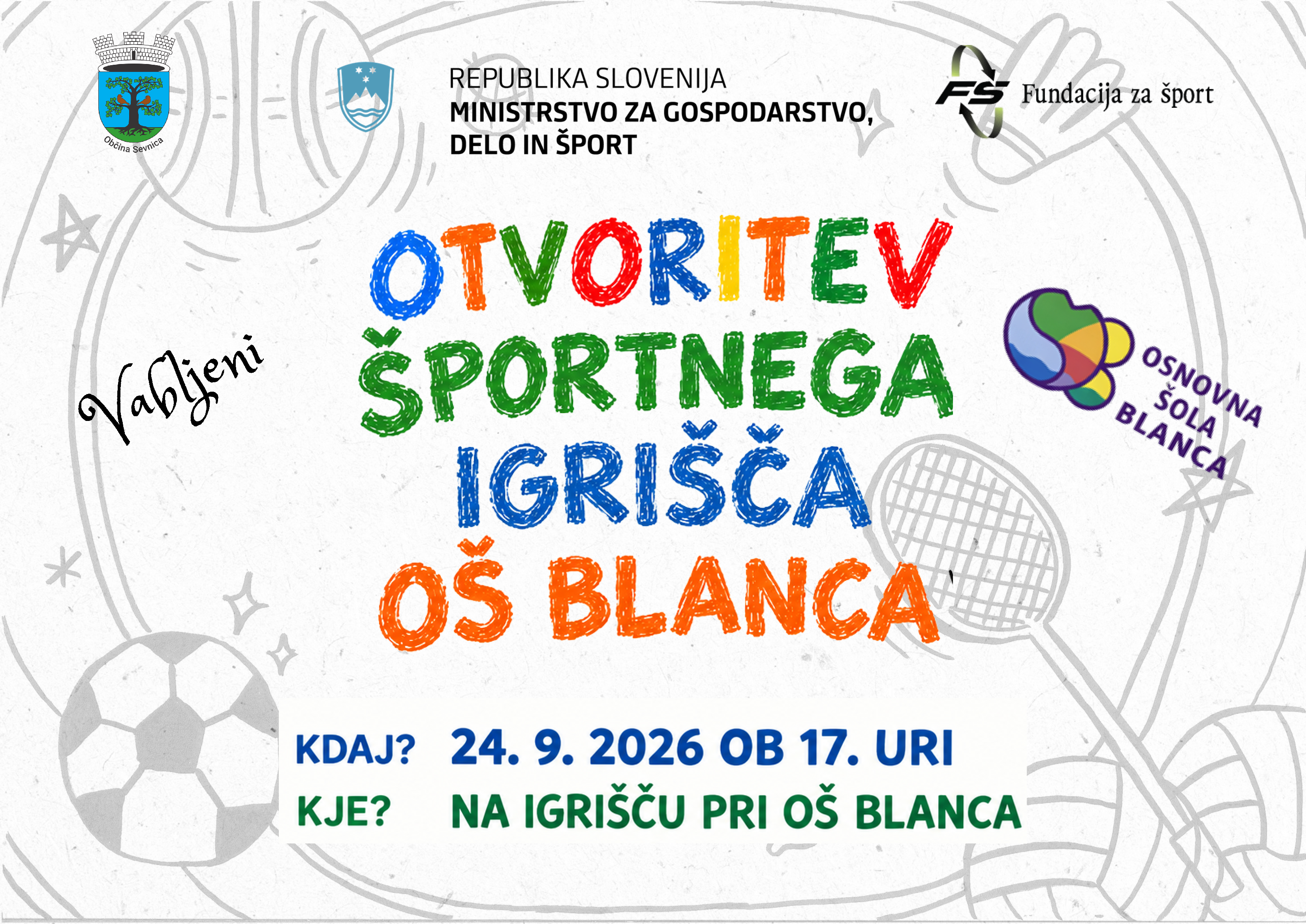 Vabilo_otvoritev igrišča OŠ Blanca_plakat